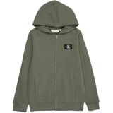 Calvin Klein Jeans Sweatvest  olijfgroen / zwart / wit