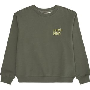 Calvin Klein - Sweatshirt - Geel / Groen Gemêleerd - Lange Mouw