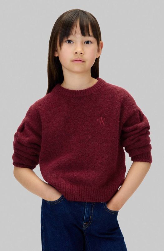 Calvin Klein - Gebreide Trui - Donkerrood