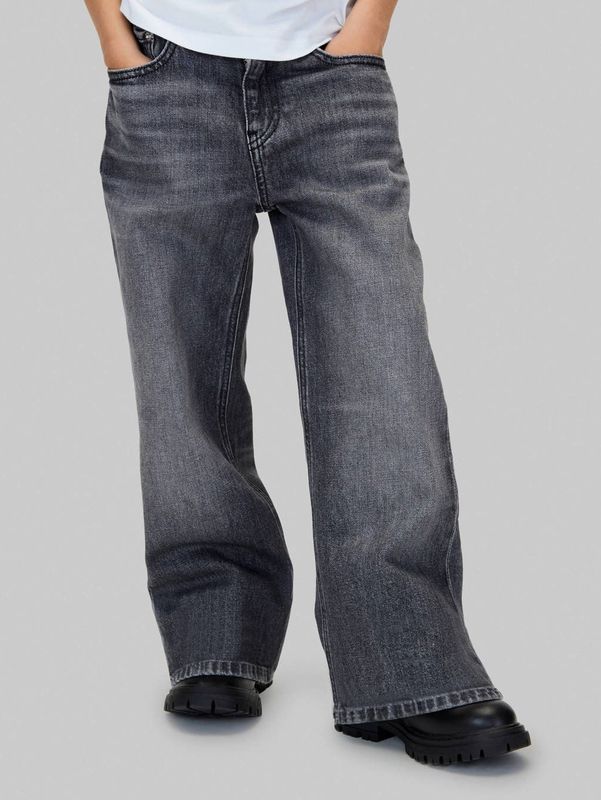 Calvin Klein - Jeans - Grijs - Wide Leg Pasvorm - Vijf Broekzakken