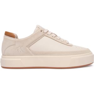 Calvin Klein - Leren Sneakers - Ecru