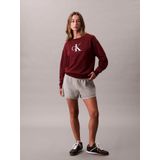Calvin Klein - Sweatshirt - Kersrood - Losse Pasvorm - Lange Mouw