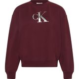 Calvin Klein Trui Relaxed Sweatshirt Met Monogram Lv047b234g Wcv Renaissance Red Dames Maat - XXS