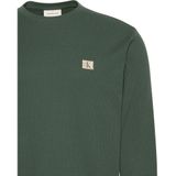 Calvin Klein - Waffle Badge Crewneck Tee - Donkergroen - Heren T-shirt