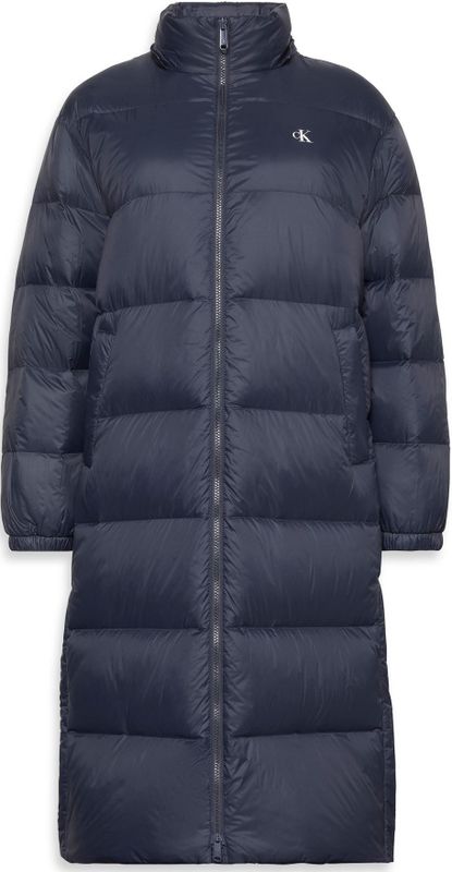 Calvin Klein - Essential Midweight Long Puffer - Gewatteerde Jas - Blauw