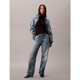 Calvin Klein - Shirttop - Zwart - LS WOVEN LABEL TURTLENECK