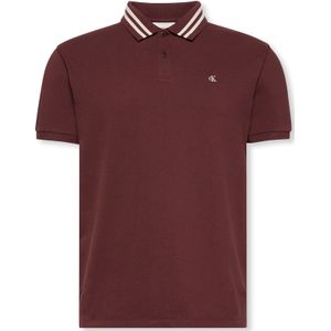 Calvin Klein - Poloshirt - Moroccan Brown - Korte Knoopsluiting