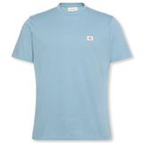 Calvin Klein Jeans Heren SS Badge 30S Jersey Classic TEE LV04RC272G Tees, Groen (rookblauw), XS, Groen (Smoke Blue), XS