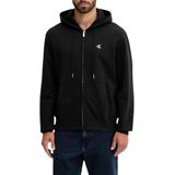 Calvin Klein Heren LS EU 350TERRY MONOGRAM FZ HOODI LV04RD240G Sweatshirts, ZWART (Zwart), XS, Zwart (zwart), XS