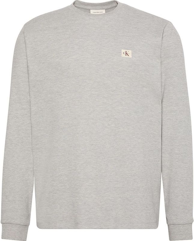 Calvin Klein - Longsleeve - Stone Grey - Katoen - Normale Pasvorm