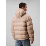 Calvin Klein - LS Nylon Monogram Puffer JKT - Gewatteerde Jas - Beige