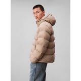 Calvin Klein - LS Nylon Monogram Puffer JKT - Gewatteerde Jas - Beige