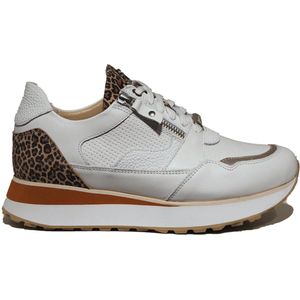 Footnotes - 31.008 Sneakers - Cow White Leopard - Wijdte H