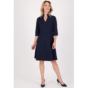 Je m'appelle Travelstof Dames Jurk Met stretch - Blauw - Maat S