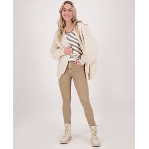 Je m'appelle Dames Broek Slim fit Met stretch - Bruin - Maat S