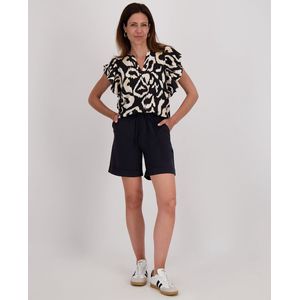 Korte broek Zwart van Je m'appelle - Dames Travelstof- Maat S