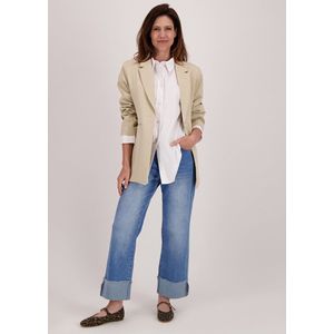 Je m'appelle - Dames Broek - Straight Fit - Blauw - Stretch Denim