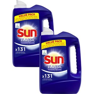 Sun - Vaatwaspoeder - Regular - Voordeelverpakking 2 x 131 Vaatwasbeurten - 262 Totaal
