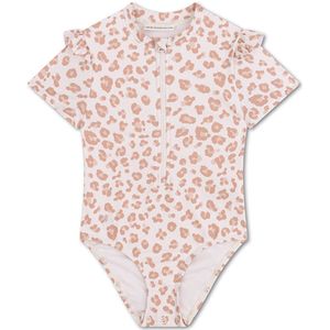 Swim Essentials - Badpak - Beige Panterprint - Meisjes - UV-bescherming