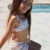Swim Essentials - Panterprint - Meisjes Bikini - Beige - UV-bescherming