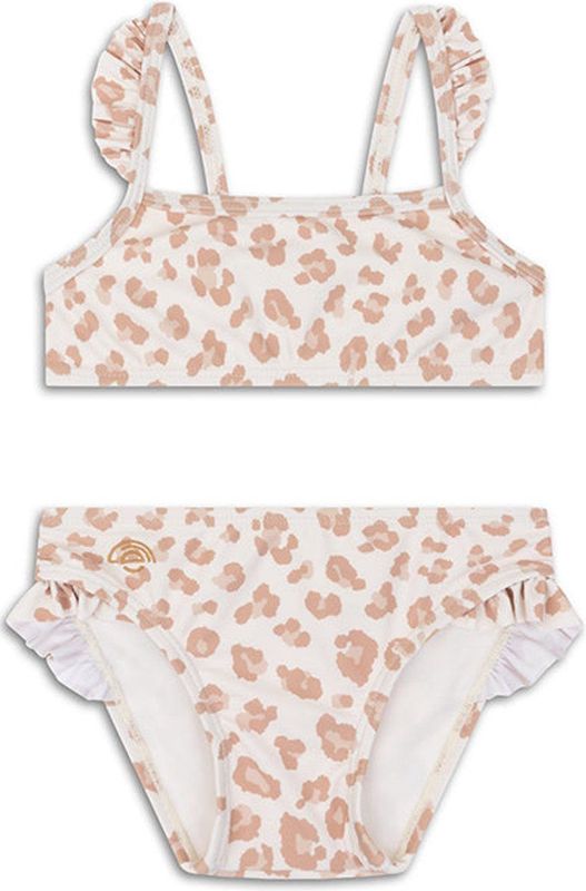 Swim Essentials - Panterprint - Meisjes Bikini - Beige - UV-bescherming