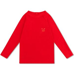 Swim Essentials - UV Zwemshirt - Beige/Rood - Lange Mouwen - Oh Crab Print