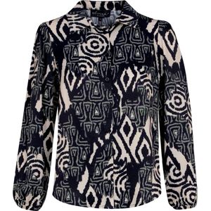 Elvira Collections - Blouse June - Blauw Dessin - 51% Viscose 49% Rayon