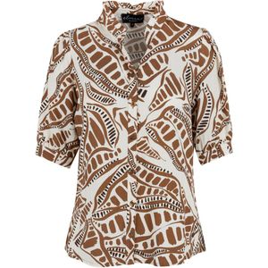 Elvira - Casuals - Blouse - Blauw - Cacao Dessin