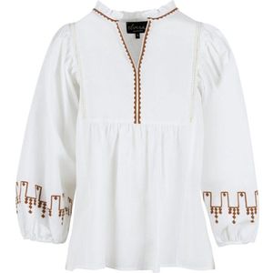 Elvira - Biba - Top - Ecru - Korte Mouwen