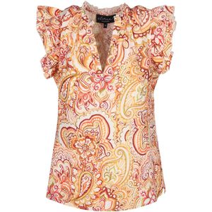 Elvira Casuals - Top - Oranje - Viscose/Elastaan