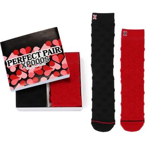 XPOOOS - Dames Sokken - Multi - Slijtvast Katoen - Hartjes en Feestdagen Print