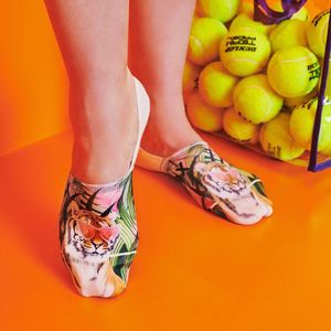 Tiffany - Wild at Heart - Enkelsokken - Tijger - Roze - Polyester