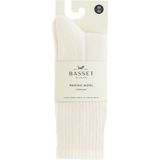 Basset - Merinowollen Sokken - Off White - 80% Merinowol