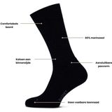 Basset - Casual Sokken - Marine - Merinowol Mix