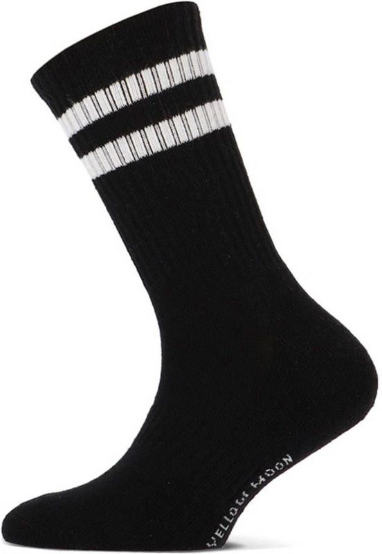 Yellow Moon - Kinder Sportsokken - Zwart - Set van 2 Paar