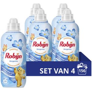 Robijn - Classics - Wasverzachter - Morgenfris - 4 x 39 wasbeurten