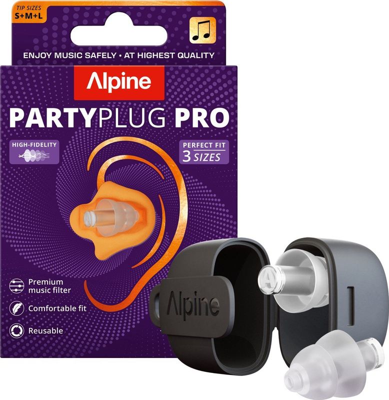 Alpine - PartyPlug Pro - Oordoppen - Transparant - Gehoorbescherming