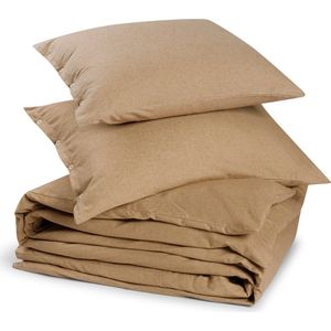 Yumeko - Dekbedovertrek Flanel - Beige - Eco - Bio & Fairtrade