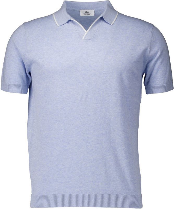 Gentiluomo - Polo - Lichtblauw - Katoen/Linnen/Polyester