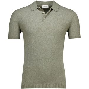 Gentiluomo - Polo - Groen Gemêleerd - Korte Mouw - 58% Nylon 42% Katoen