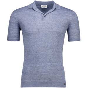 Gentiluomo - Polo - Blauw Gemêleerd - Korte Mouw - Nylon/Katoen