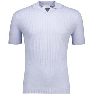 Gentiluomo - Polo - Lichtblauw - V-hals met Boord