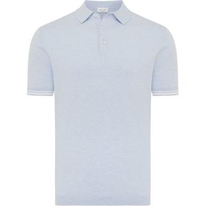 Gentiluomo - Poloshirt - Lichtblauw Gemêleerd - Gebreid