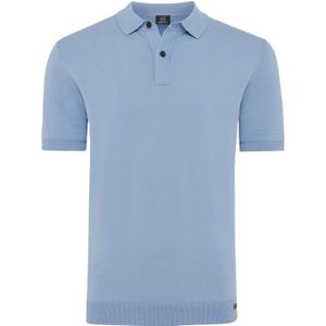 Genti - Poloshirt - Lichtblauw - Viscose - Normale Fit