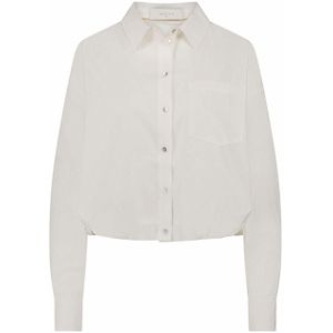 Nukus Blouse ecru (Maat: L) - Effen - Halslijn: Kraag,