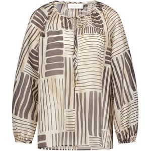 Nukus - Dames Blouse - Bruin - Polyamide