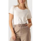 NUKUS Tirza Top Uni Tops T-shirts Dames - Shirt - Gebroken wit