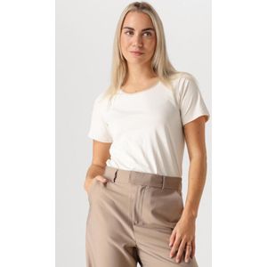 NUKUS Tirza Top Uni Tops T-shirts Dames - Shirt - Gebroken wit