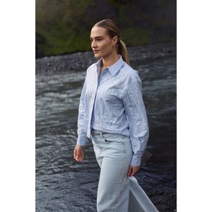 Nukus - Blouse lange mouw - Licht blauw - NKF02000 SORRENTO