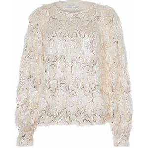 NKF01011 - Jade Top - Off White - Pailletten